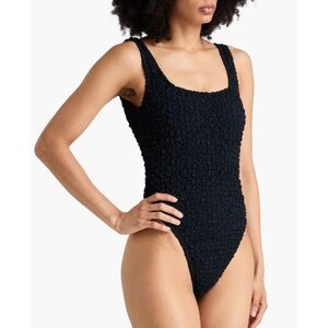 NWT Navy Mara Hoffman Popcorn One-Piece Swimsuit